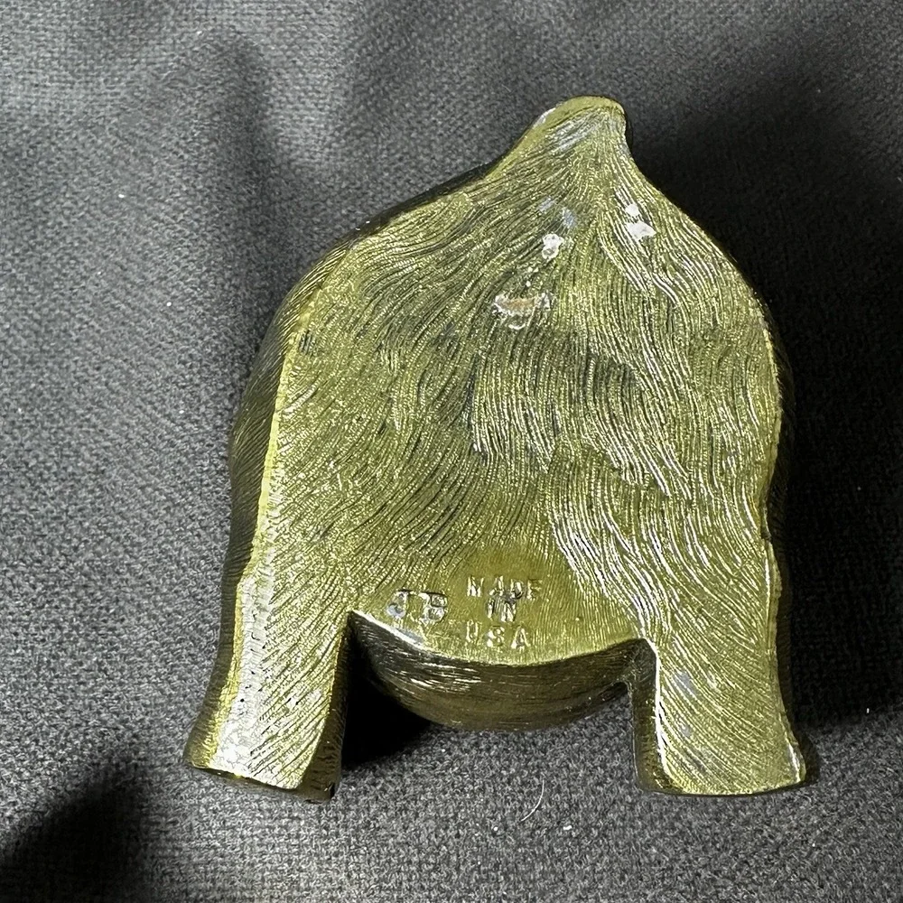 Jennings Brothers Brass Elephant JB USA French Bronze Trinket Box 2lb 12oz ANTG‎